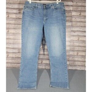 Lee Jeans Womens Size 18L High rise Straight Medium Wash Friction Resistant NEW